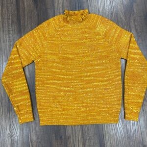 LOFT Mustard Knit Sweater Women’s Size Medium